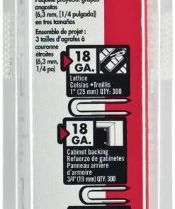 Porter-Cable NS18Pp 18 Gauge Narrow Crown Staple Project Pack, 900 Count, Various Sizes