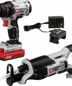 Porter-Cable 20V MAX Cordless Drill Combo Kit with Reciprocating Saw, 2-Tool (PCCK603L2)