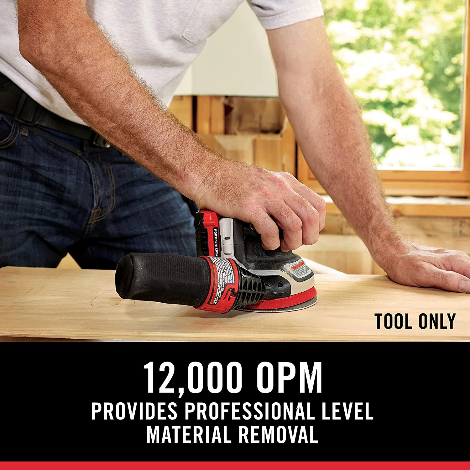 Porter-Cable 20V MAX Random Orbital Sander, Cordless, 5-Inch, Tool Only (PCCW205B) 4 Porter-Cable 20V MAX Random Orbital Sander, Cordless, 5-Inch, Tool Only (PCCW205B) - Image 4