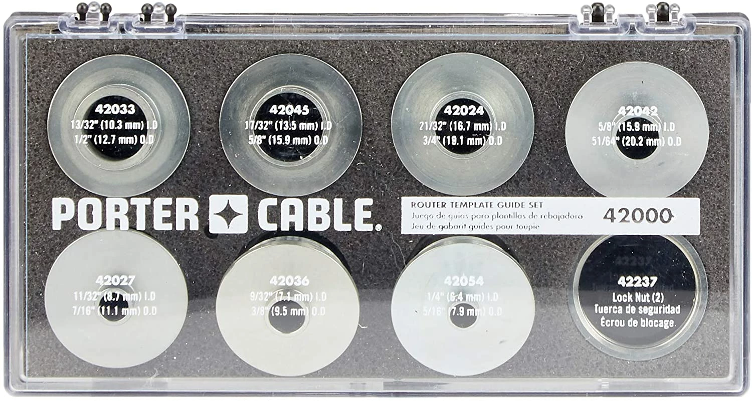 Porter-Cable Router Template Guide, 9-Piece (42000) 4 Porter-Cable Router Template Guide, 9-Piece (42000) - Image 4