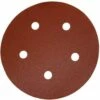PORTER-CABLE 735501225 5-Inch Hook & Loop Sandpaper, 120 Grit with 5 Holes (25-Pack)