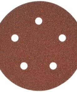 PORTER-CABLE 735500625 5-Inch 5-Hole Hook and Loop 60 Grit Sanding Discs (25-Pack)
