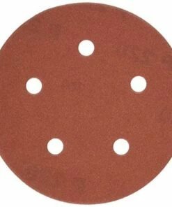 PORTER-CABLE 735502225 5-Inch 5-Hole Hook and Loop 220 Grit Sanding Discs (25-Pack)