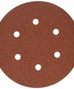 PORTER-CABLE 736600625 6-Inch 6-Hole Hook and Loop 60 Grit Sanding Discs (25-Pack)