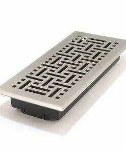Porter-Cable accord amfrsnb410 floor register with wicker design, 4-inch x 10-inch(duct opening measurements), satin nickel