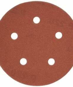 porter-cable 735502225 5-inch 5-hole hook and loop 220 grit sanding discs (25-pack)