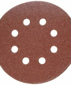 porter-cable 735800605 5-inch 60 grit eight-hole hook & loop sanding discs (5-pack)