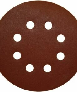 porter-cable 735802205 5-inch 220 grit eight-hole hook and loop sanding discs, 5-pack