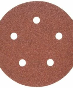 porter-cable 735500805 5-inch 80 grit five-hole hook & loop sanding discs (5-pack)