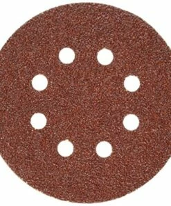 porter-cable 735800425 5-inch hook and loop aluminum oxide 8 hole 40g disc (25-pack)