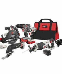 Porter-Cable PCCK617L6 20V Cordless 6-Tool Combo Kit with 10pc. Sanding Paper